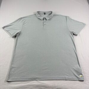 Vuori Shirt‎ Mens 2XL Gray Strato Tech Polo Wicking Performance Athleisure